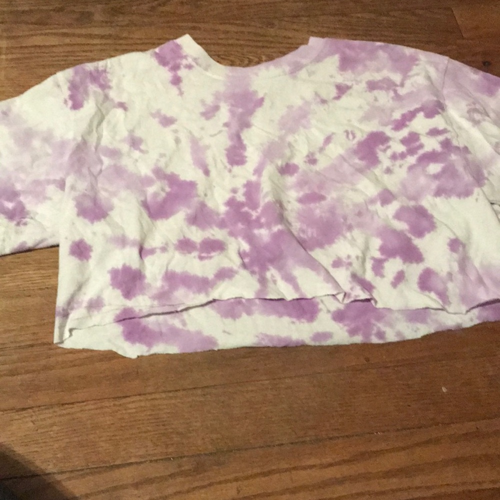 Purple Tie-Die low cropped Tshirt